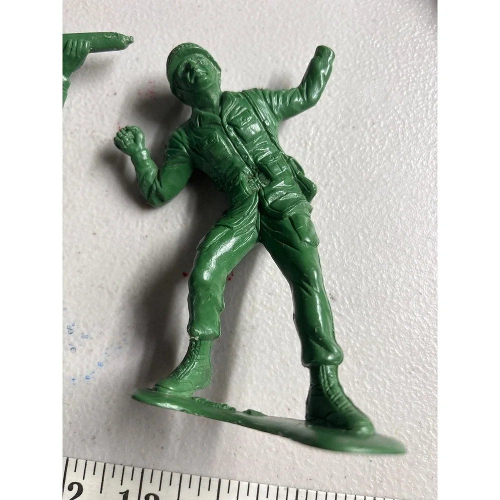 Vintage Green Plastic Toy Soldiers‎ Set Of 11 Army Figures 5